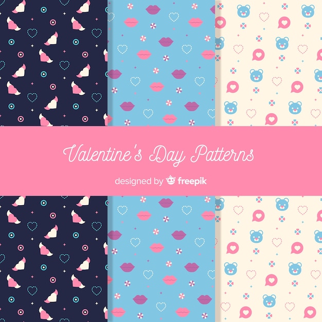 Small elements valentine patterns