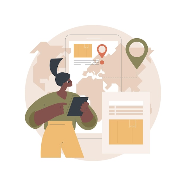 Free Vector smart delivery tracking concept illustration