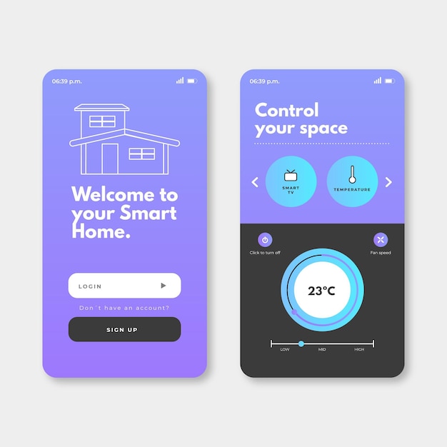 Smart home app concept