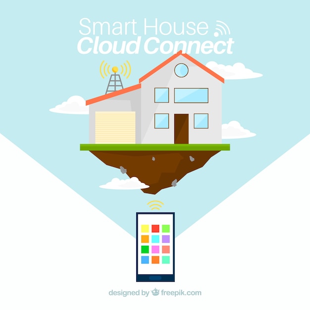 Free vector smart home in flat style