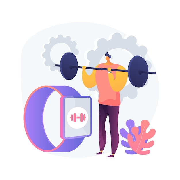 Smart training abstract concept vector illustration. smart training online programs and tools, new gym technology, fitness coaching application, improve health, fat loss, toning abstract metaphor.