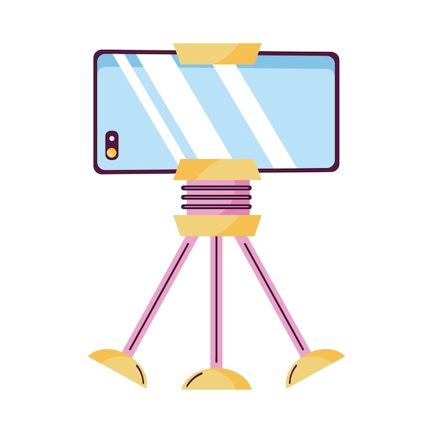 Free vector smartphone in tripod