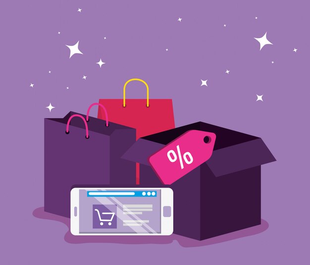 Smartphone website market to shopping online