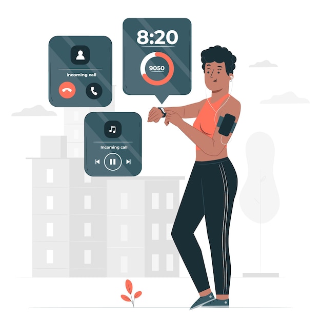 Free vector smartwatch concept illustration