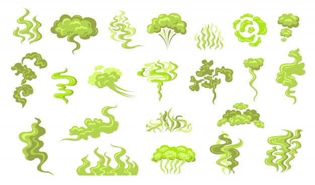 Free Vector smelling smoke  icon kit