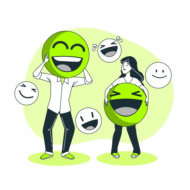 Smiley face concept illustration