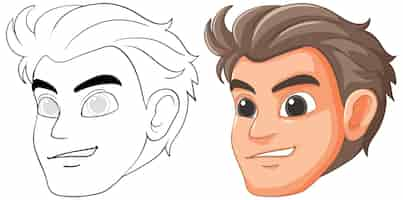 Free vector smiling cartoon mans face