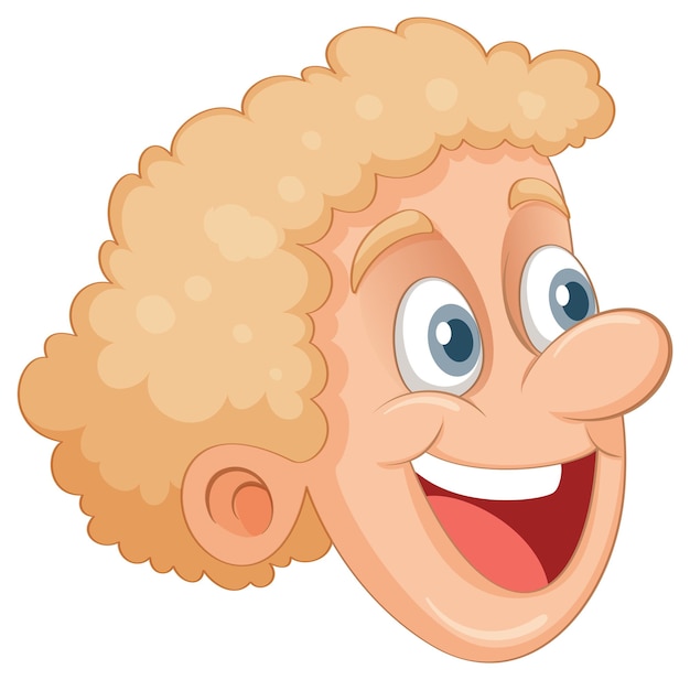 Free Vector smiling caucasian boy head