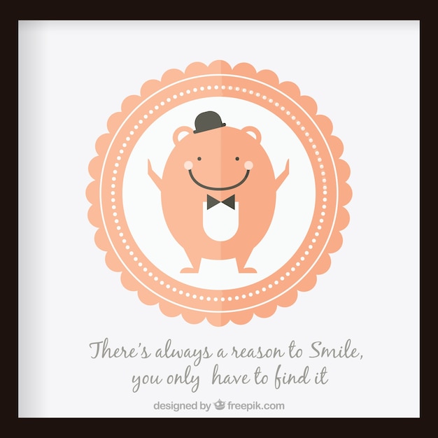 Free Vector smiling character background with optimistic phrase