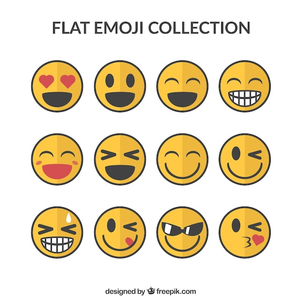 Smiling emoticons pack