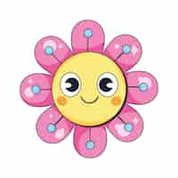 Free vector smiling flower design