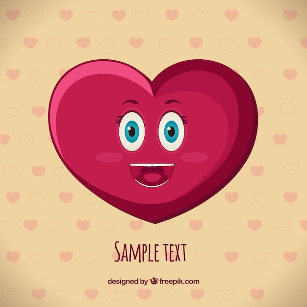 Free Vector smiling heart