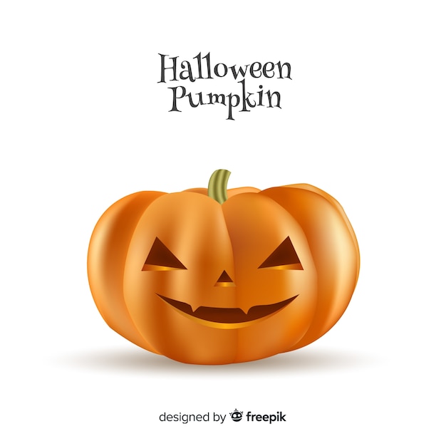 Smiling isolated halloween pumpkin