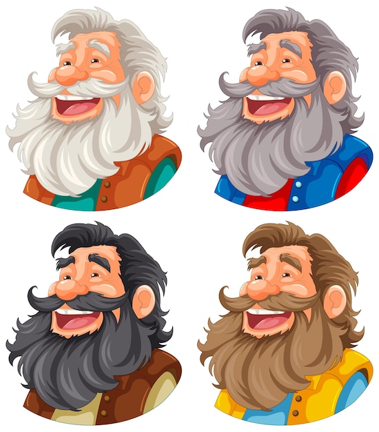 Free Vector smiling lumberjack old man cartoon character