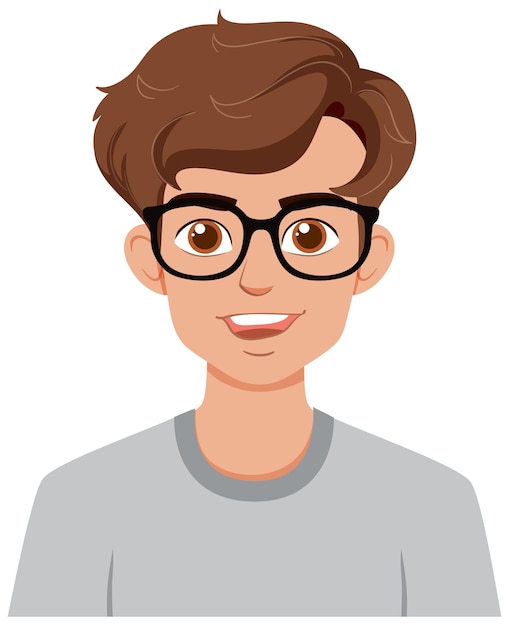 Free Vector smiling man with glasses