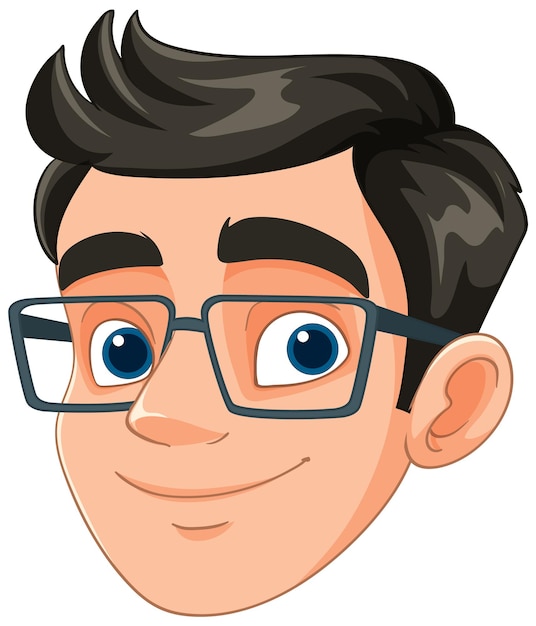 Free Vector smiling man with glasses