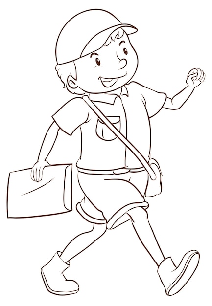 A smiling postman