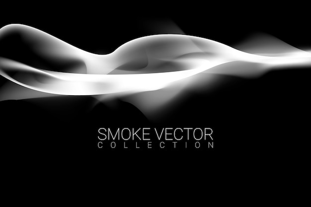 Smoke on black background