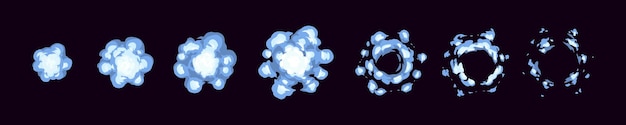 Smoke explode animation sprite sheet vfx steam