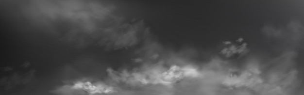 Free Vector smoke fog clouds or sky monochrome background