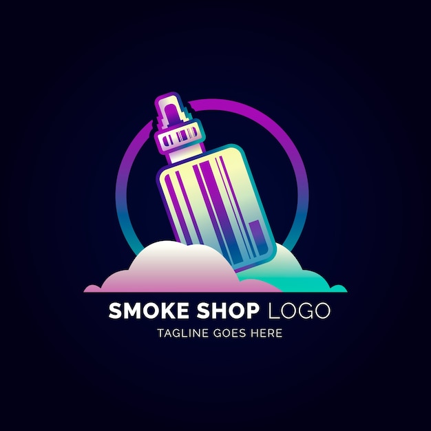 Free Vector smoke shop logo design template