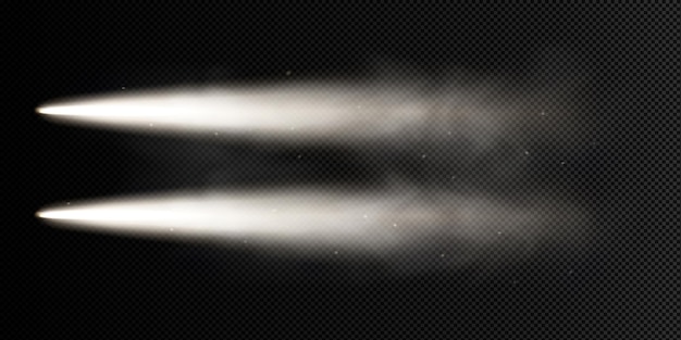 Free Vector smoke trails white clouds of plane rocket