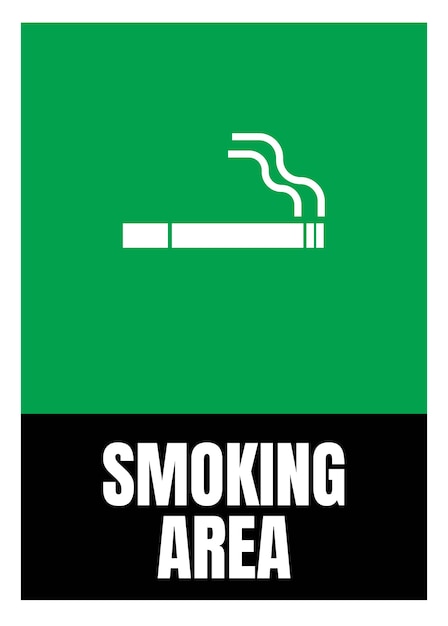 Smoking area sign template design