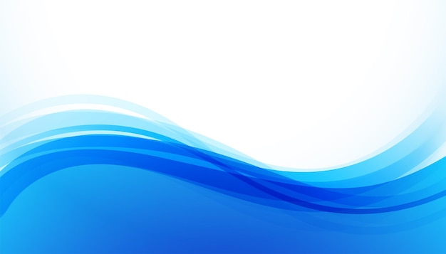 Smooth curve blue wavy background