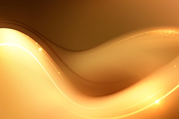 Smooth golden wave background