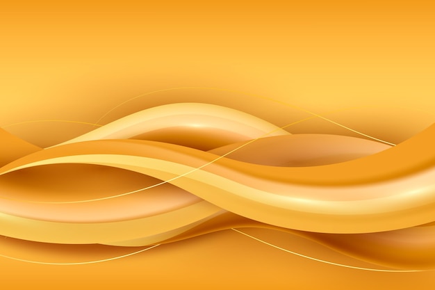 Smooth golden wave background