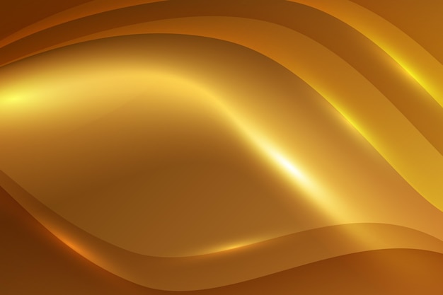 Smooth golden wave background