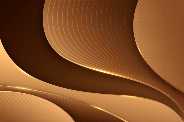 Smooth golden wave background