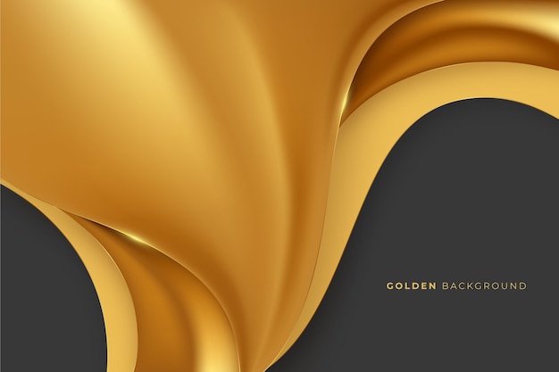 Smooth golden wave background