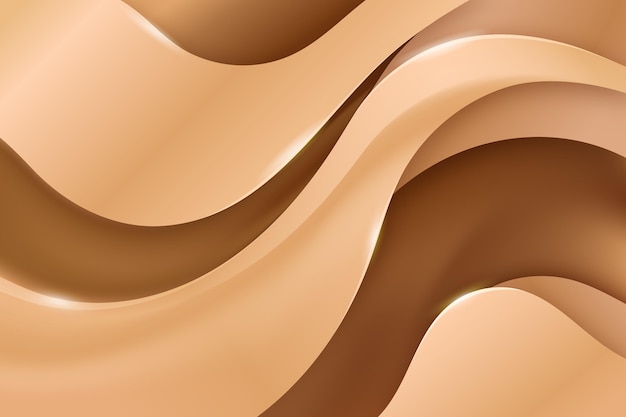 Smooth golden wave background