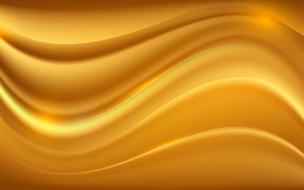 Smooth golden wave background