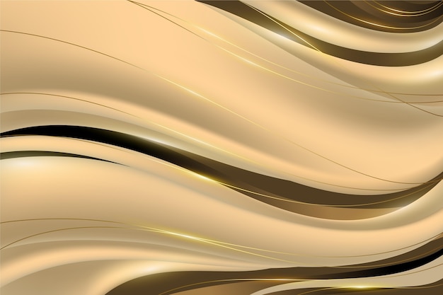 Free vector smooth golden wave background