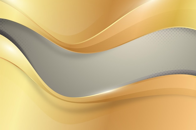 Smooth golden wave background