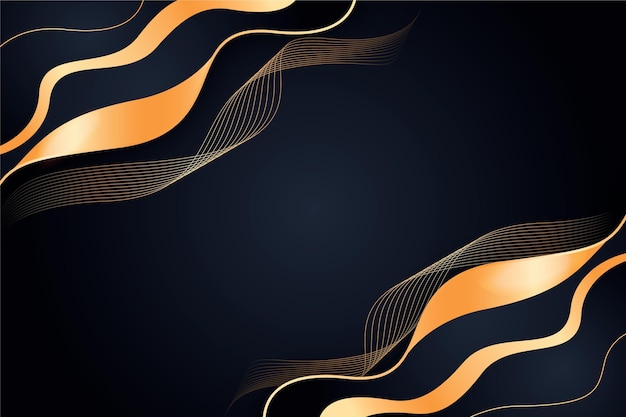 Smooth golden wave background