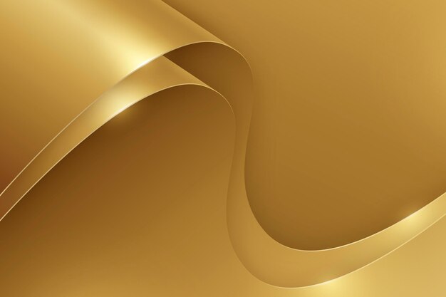 Smooth golden wave background