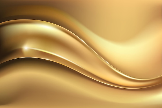 Smooth golden wave background