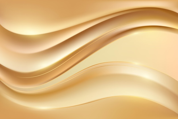 Smooth golden wave background