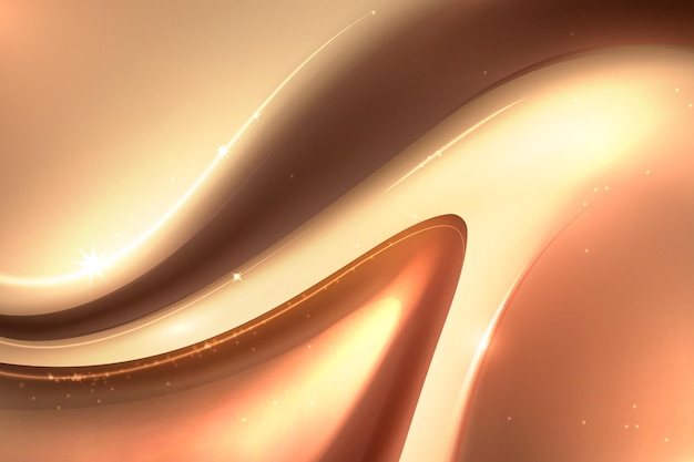 Smooth golden wave wallpaper