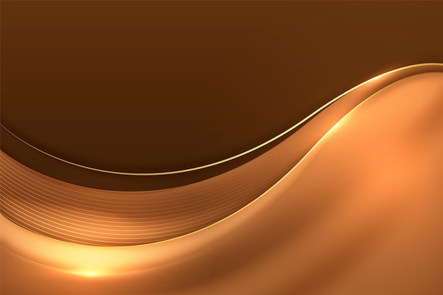 Smooth golden wave wallpaper