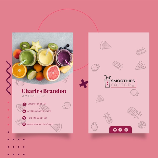 Smoothies factory banner template