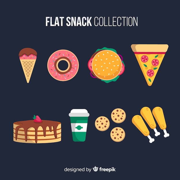 Snack pack in flat style