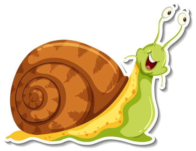 A snail animal cartoon sticker