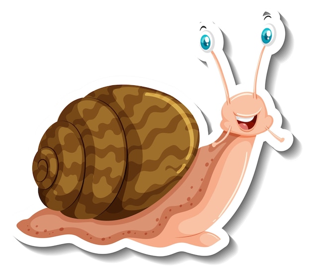 Snail animal cartoon sticker