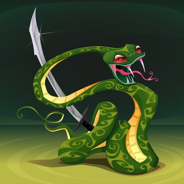 Free Vector snake, chinese horoscope