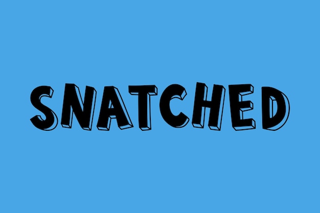 Snatched boldface word typography