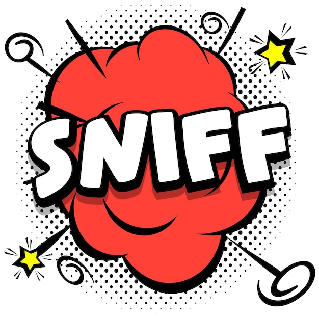 Free Vector sniff comic bright template with speech bubbles on colorful frames